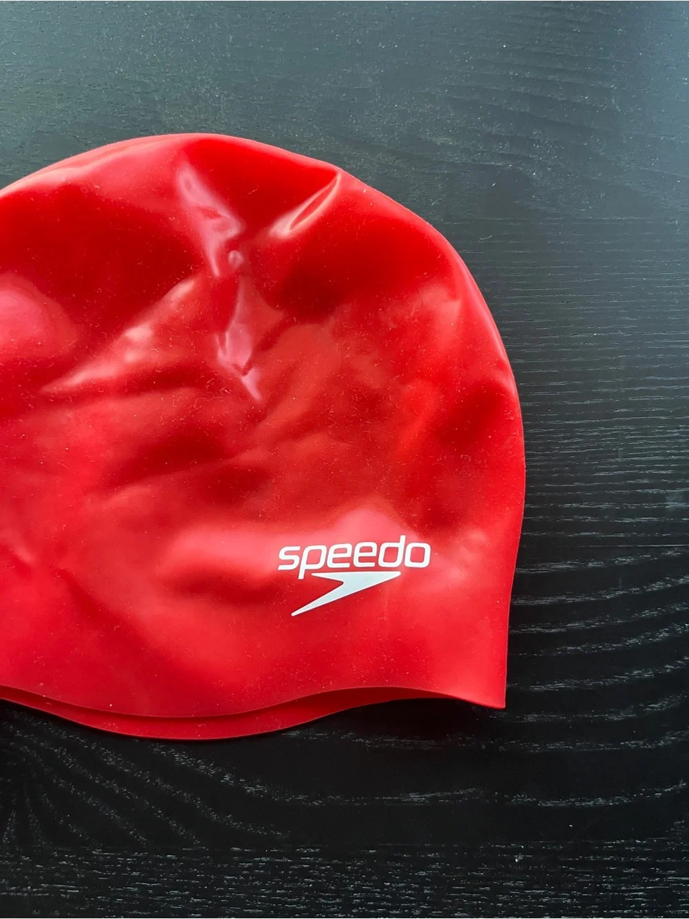 Speedo Red Silicone Swim Cap Unisex Adult Youth One Size Stretch Water Sports